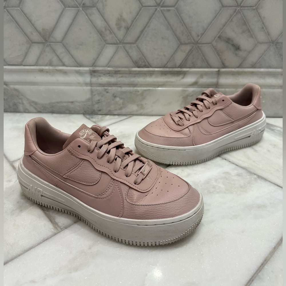 Size 9.5 Nike Air Force 1 Limited Edition Pink Sneakers